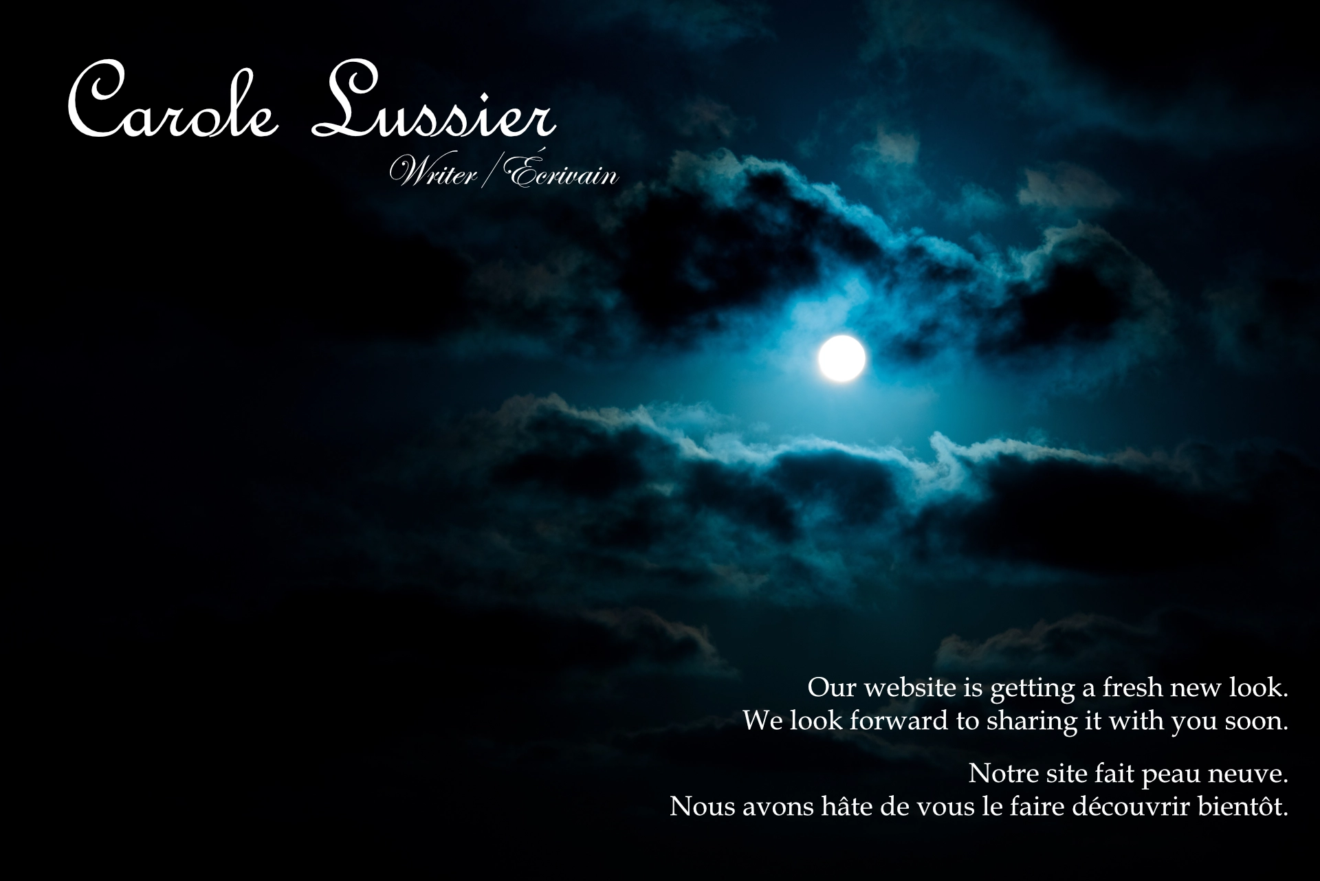 Notre site fait peau neuve. Our website is getting a fresh new look.
